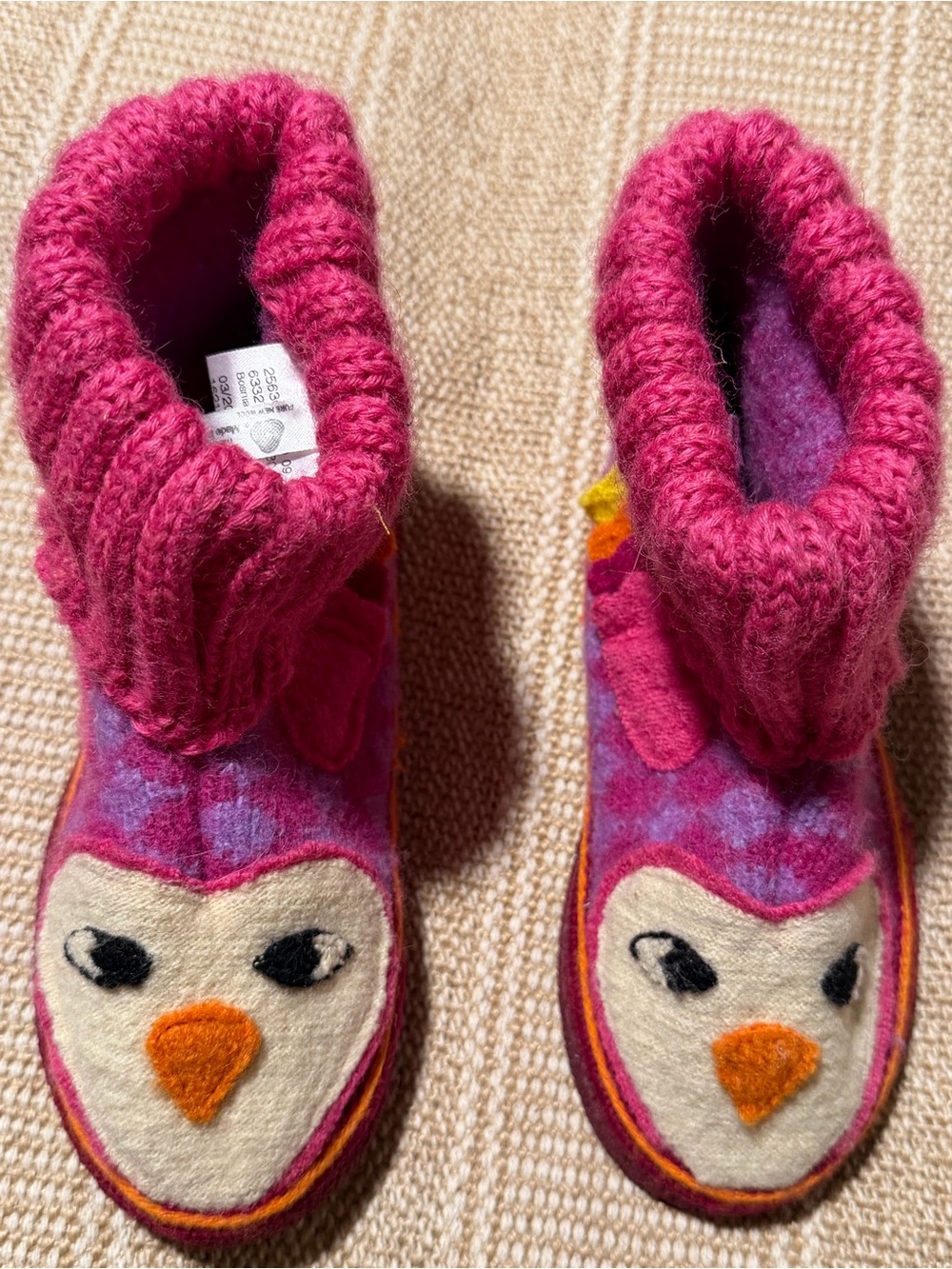 Garnet Hill Kids Boiled Wool Slippers - Picture 4 of 8